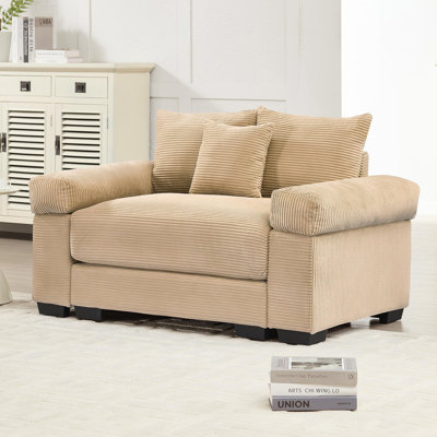 54.3" Oversized Cloud Modular Sectional Couch,Extra-Thick Armrests Good Resilience Cushions Ergonomic Design Premium Soft Corduroy Fabric,Easy Assembly For Living Rooms Study