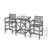 3-Piece Adirondack Chairs and Table Set, HDPE Outdoor Bar Sets, All Weather Outdoor Bar Stools Set, HDPE Adirondack Bar Height Chairs and Bar Table for Balcony, Bistro, Poolside-1022110880