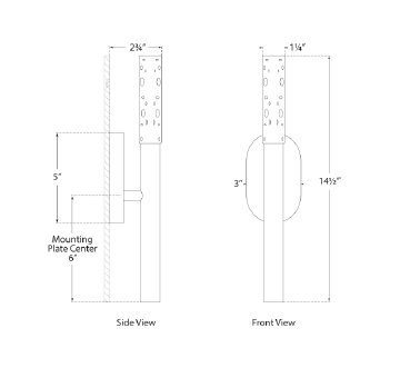 Rousseau 1 - Light LED Bath Sconce, Bronze