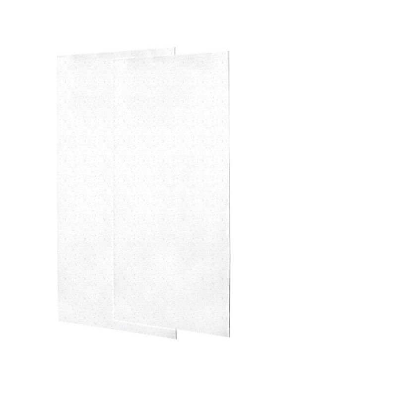 Solid Surface Two Panel Shower Wall, Arctic Granite, 96" H x 36" W x 0.25" D
