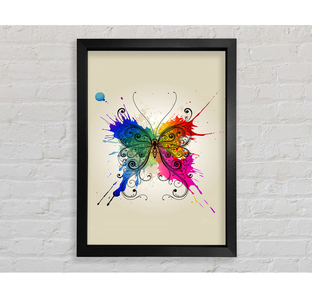 Rainbow Splash Schmetterling - Druck