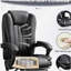 Fauteuil de massage avec chauffeur et 6 points de vibration, avec repose-pieds et accoudoirs rembourrés, fauteuil de direction avec dossier inclinable et roulettes