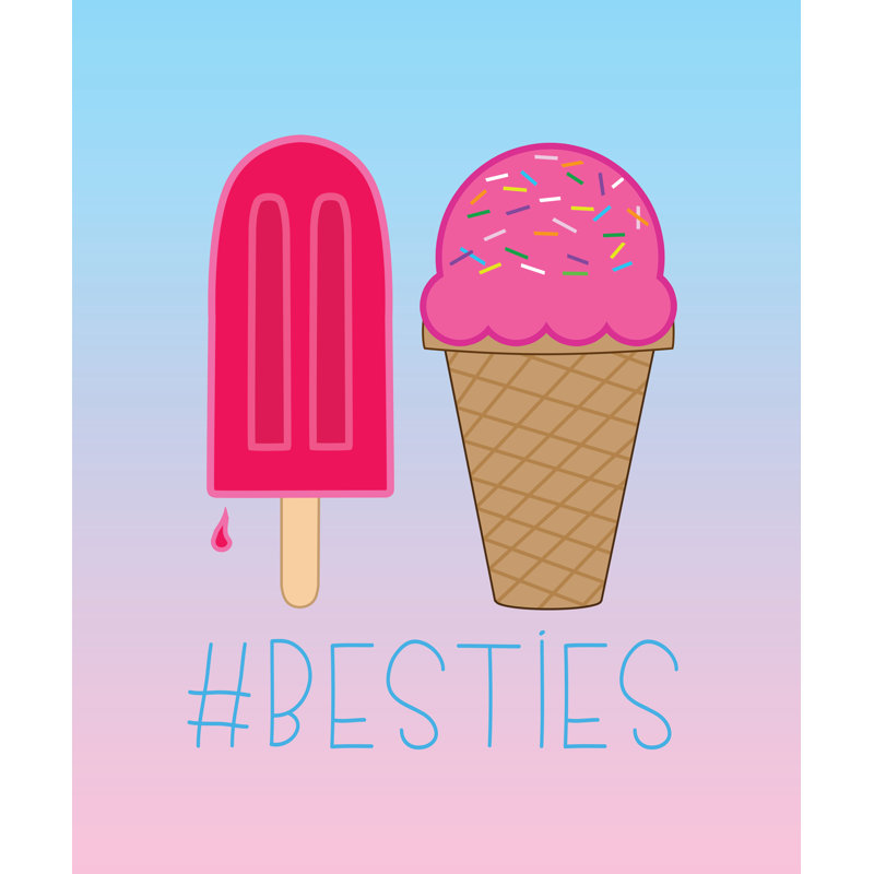 Besties Dessert - Painting Print, 76cm H x 51cm W, Wrapped Canvas