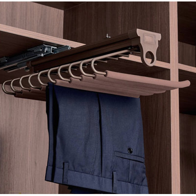 Top-Mounted Trouser Rack — Gray