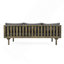 Lit de jour 3 places, structure en bois gris et coussin gris-1587664734