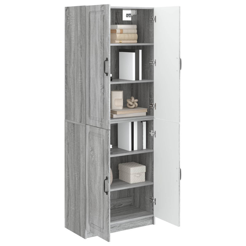 4 -Door 2 Storage Cabinet, Grey Sonoma