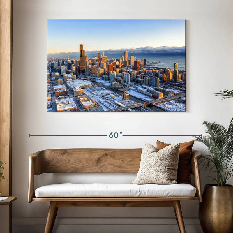 Sirci Chicago Winter Morning, H 32 po x l 48 po