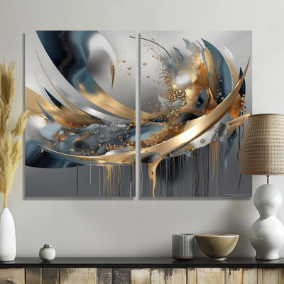 Abstract Shapes And Infinity Lines I - Abstract Shapes Canvas Prints