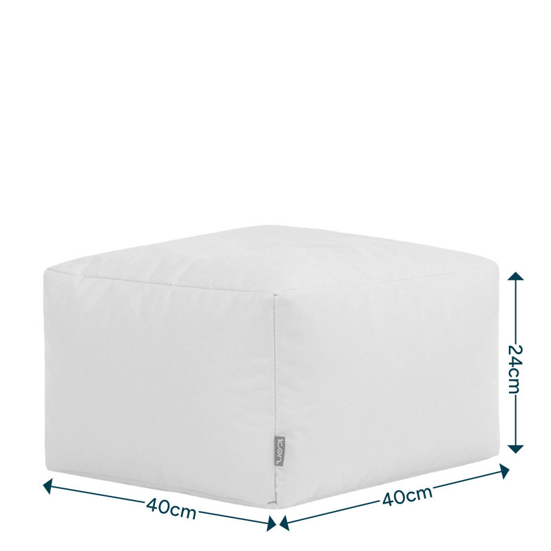 icon Indoor Outdoor  Pouffe, 38cm, Charcoal Grey