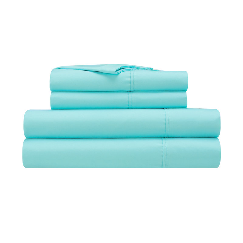 Simply Clean Antimicrobial Microfiber Sheet Set, King, Turquoise