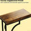 Table de couloir élégante avec un design compact et élégant, idéale pour les petits espaces de vie C - Maison, structure semi-circulaire, finition noire et brune, facile à nettoyer