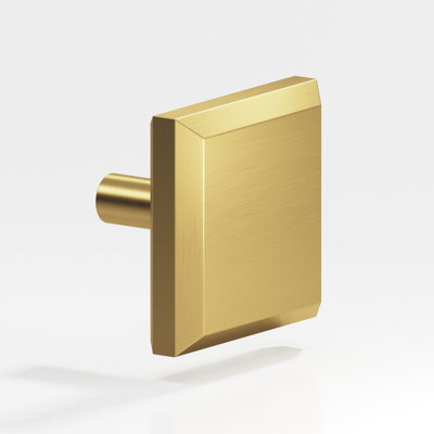 Square, Beveled Cabinet Knob With Straight Post