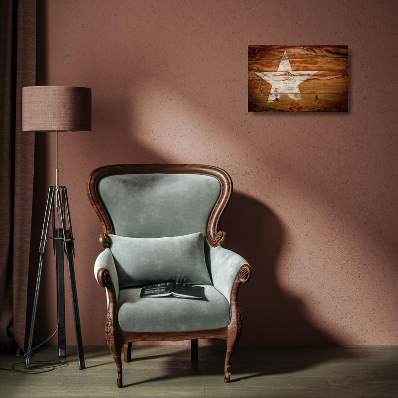 Williston Forge Texas Picture Archive Gallery Wrapped Canvas Art Titled: Texas White Star