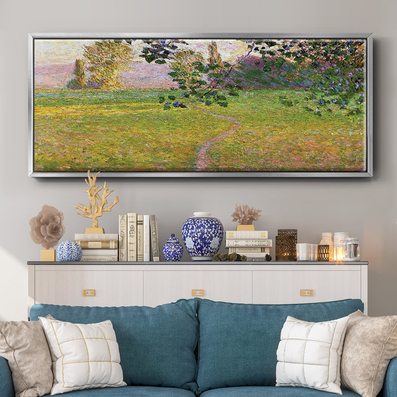 Paysage du matin, Giverny, 1888, H 24 po x l 60 po x P 1,5 po, Argent