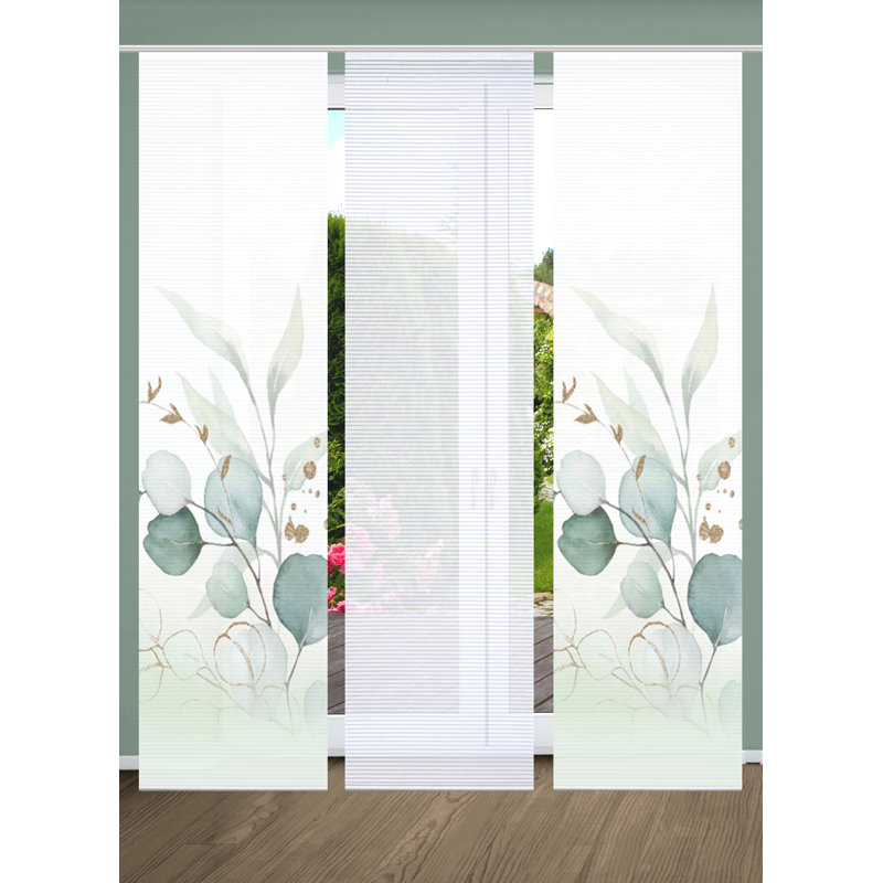 Semi Sheer Sliding Panel, in Grey