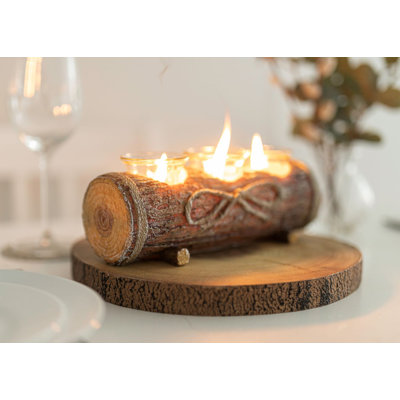 9 cm H Tabletop Tealight Holder with Candle Included