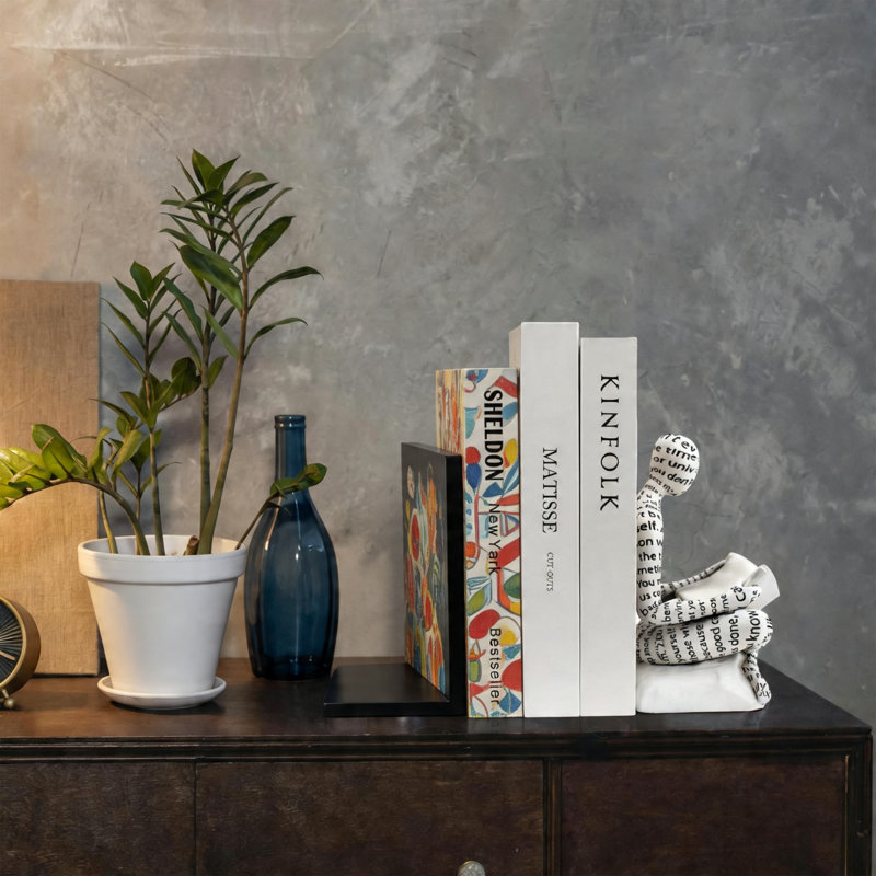Serre-livres décoratifs robustes et accessoires de bureau à domicile modernes