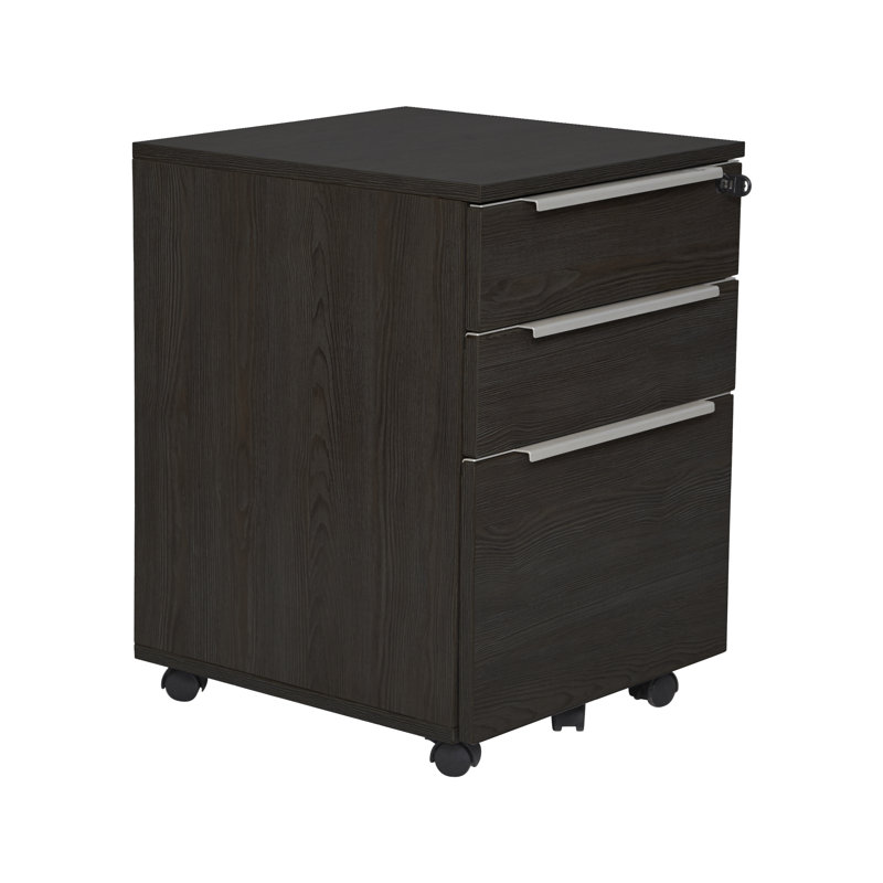 Maysey 3 Piece Rectangular Writing Desk Office Set, 29" H x 71" W x 32" D, Espresso