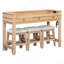Ensemble de table et chaises de cuisine de style rÃ©tro avec 3 tiroirs de rangement-71148855