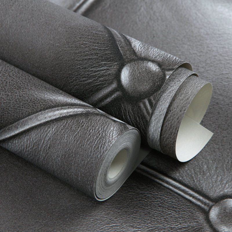 10m x 53cm 3D Embossed Matte Wallpaper Roll, Grey