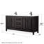 Ensemble de meuble-lavabo double 72 "avec miroir Daria-97900766-97900763-97900769