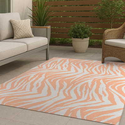 Zebra Patch Non-Slip Outdoor Rug