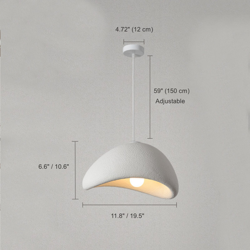 1 - Light White Unique/Statement Pendant, 177.8cm H x 49.5cm W x 49.5cm D