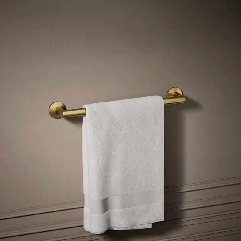 Components Towel Bar, Vibrant Brushed Moderne Brass, 18"W