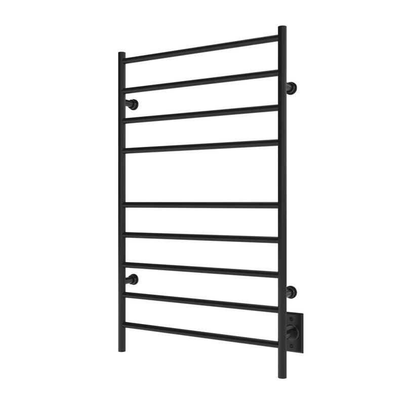 Chauffe-serviettes électrique mural 24 po x 40 po Kontour Linear - noir mat, câblé , H 40 po x l 24 po x P 4 po, Câblé