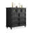 Black Solid + Manufactured Wood Accent Cabinet-1488645928