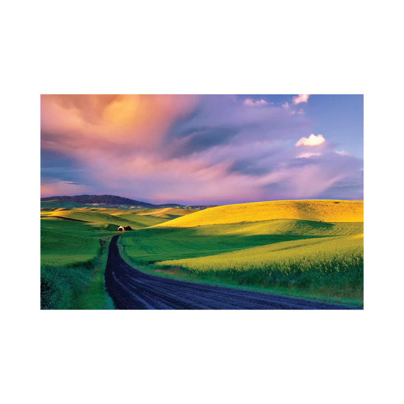 Palouse Road par Dennis Frates - Toile tendue avec châssis sur toile, H 8 po x l 12 po x P 0,75 po