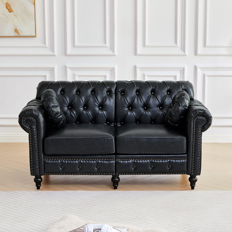 Causeuse l 63 po, Black