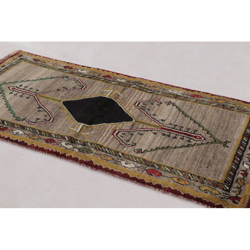Vintage One-of-a-Kind 2'10" x 6'4" Hand Knotted Area Rug