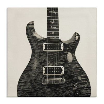 Wave Patterned Guitar Canvas Wall Art by Deborah Revell