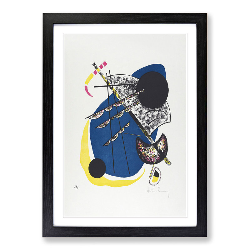 Small Worlds II by Wassily Kandinsky - Single Picture Frame Print on Wood, Black Framed, 65cm H x 48cm W x 2cm D