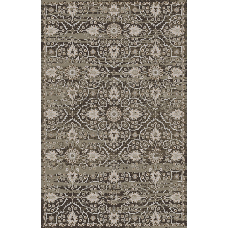 Tapis gris anthracite / gris / sauge poussiéreux Cooksville, Rectangle de 10 pi x 14 pi