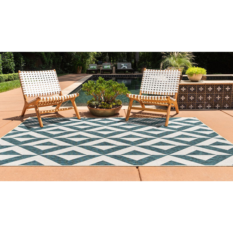 Tapis d'extérieur couleur sauge, Rectangle 4 pi x 6 pi