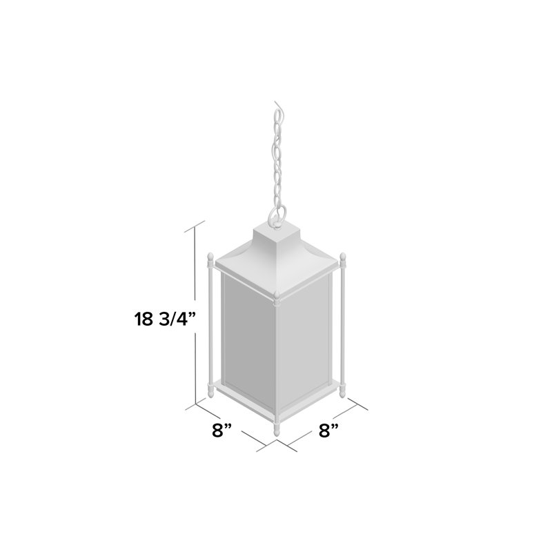 Benisch Black 1 -Bulb 18.75" H Outdoor Hanging Lantern