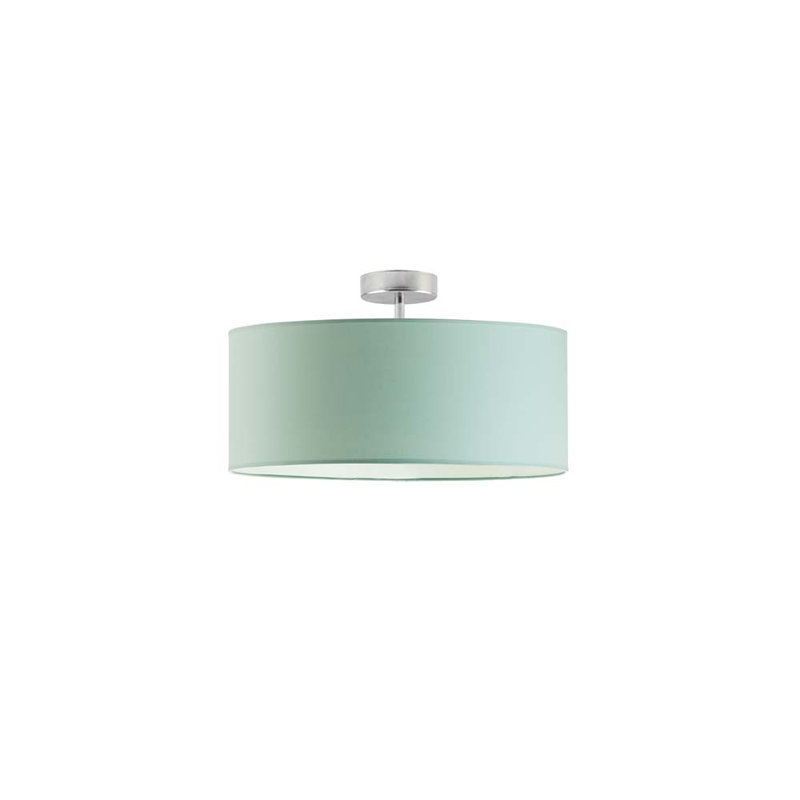 Audriona Semi Flush Mount, Brushed Steel, Mint, 25cm H x 30cm W x 30cm D