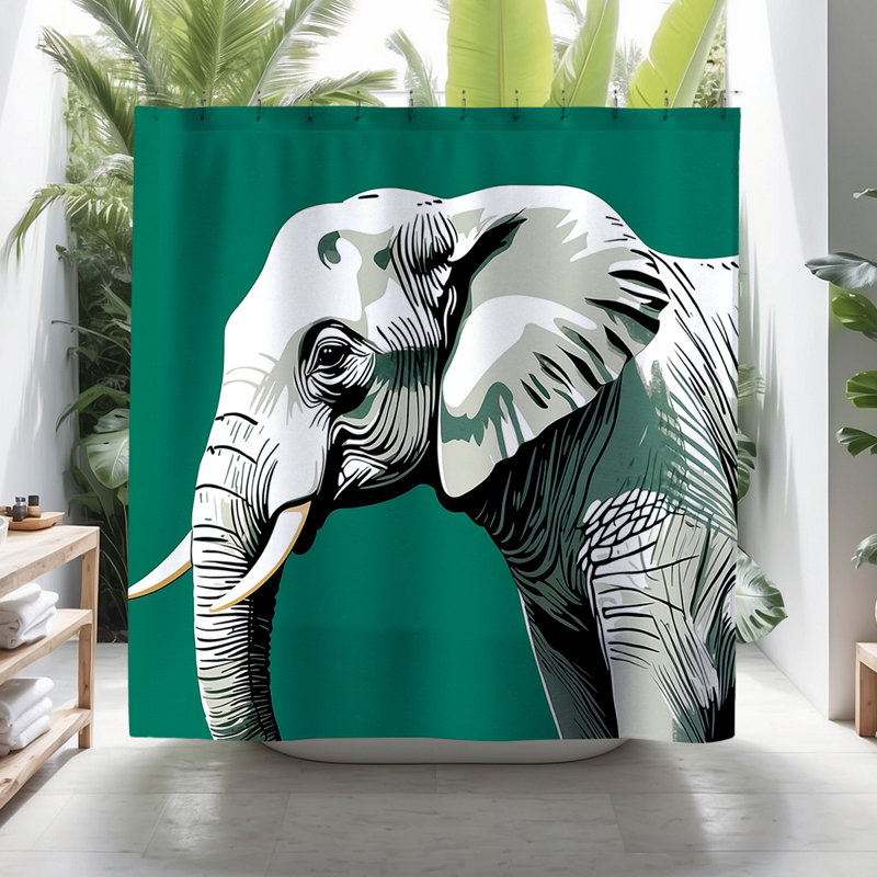 Rideau de douche Todd Elephant