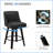 Hokku Designs & Makiba 360° Swivel Counter Height Bar Stool - CertiPUR-US Foam, Solid Wood Frame, Linen Upholstery-718174142-720064878