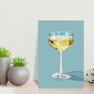 Champagne Coupe Retro Vintage Coastal Wall Art