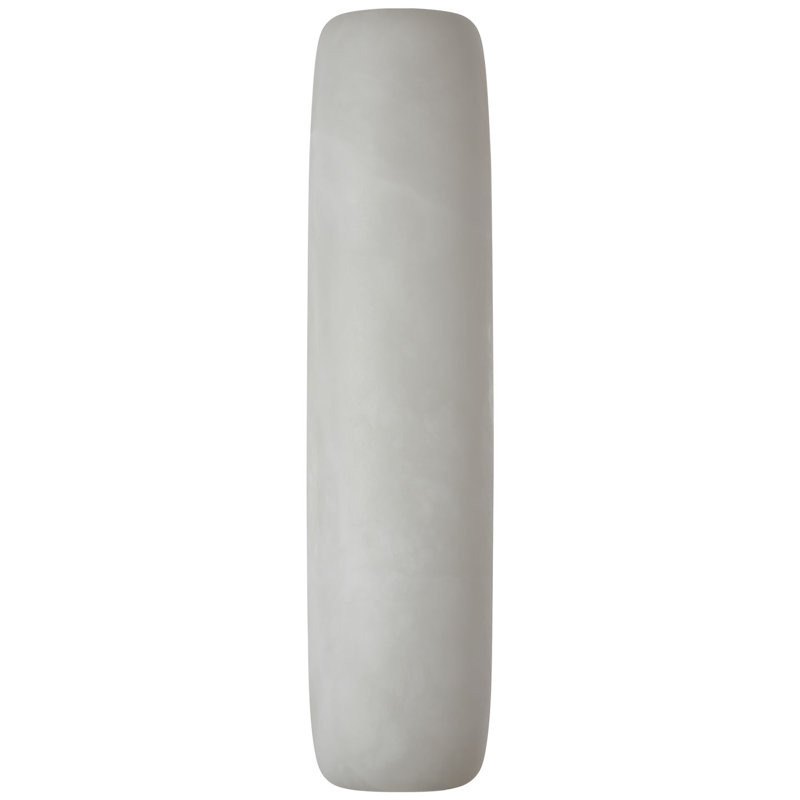 Kelly Wearstler Formosa 26" Linear Sconce, 19.75" H x 4.75" W x 3.25" D, Alabaster/Polished Nickel, 1400 W
