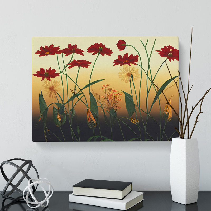 Delightful Wildflowers Floral - Wrapped Canvas, 35cm H x 50cm W x 3cm D