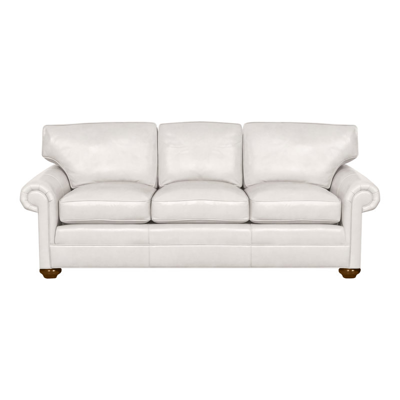 Main 85" Street Sleep Sofa, Havana, Regent Chalk Genuine Leather