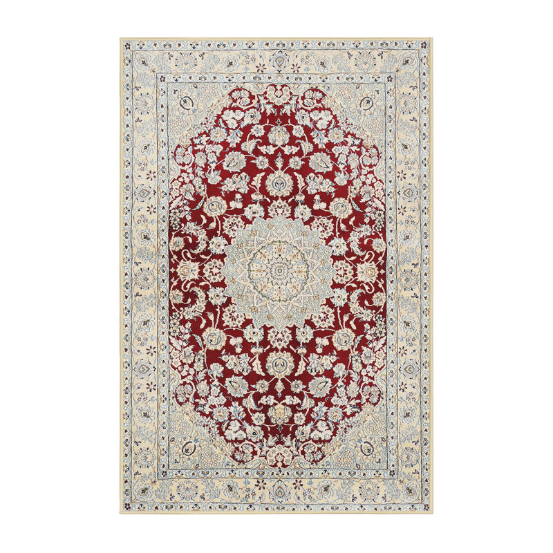 Tapis oriental gris / rouge, Rectangle 5 pi x 7 pi