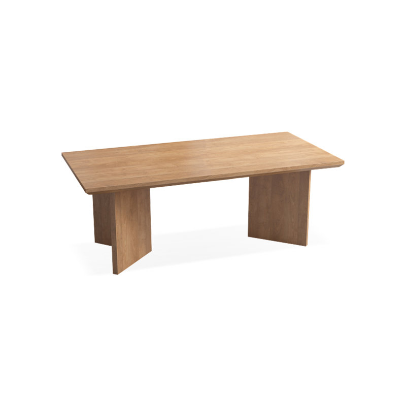 Bureau rectangulaire en bois massif Burlywood, H 29,53 po x l 62,99 po x P 27,56 po