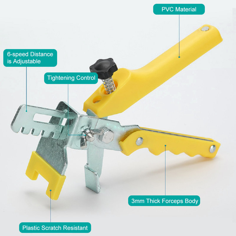 Tile Leveller Kit Home Improvement Essential Gadget 1.18Inch 300 Bases + 100 Wedges + Push-On Pliers