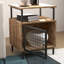 Table de bout avec plateau en bois massif avec rangement