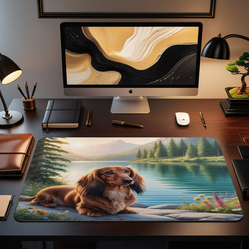 Polyester Desk Pad, 14.4x12.1